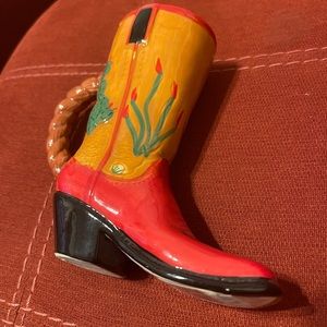 Cowboy boot ceramic mug